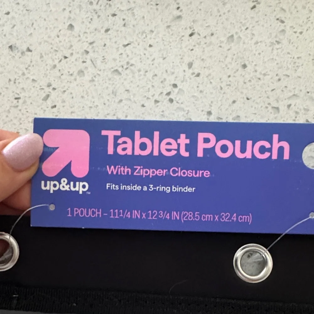Black Tablet Sleeve with Clear Front
